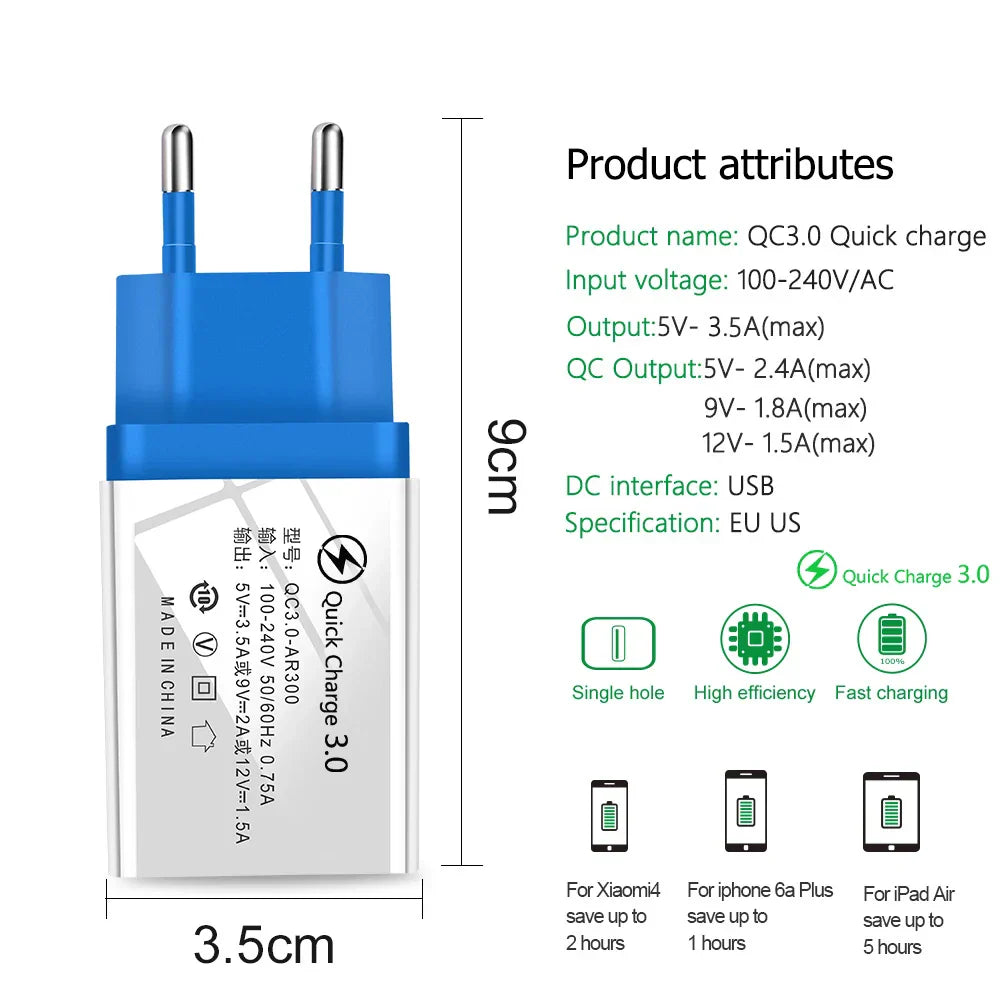 QC 3.0 USB Charger Quick charge 3.0 for