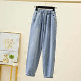 Plus Size Women Jeans 2022 Elastic Waist Loose