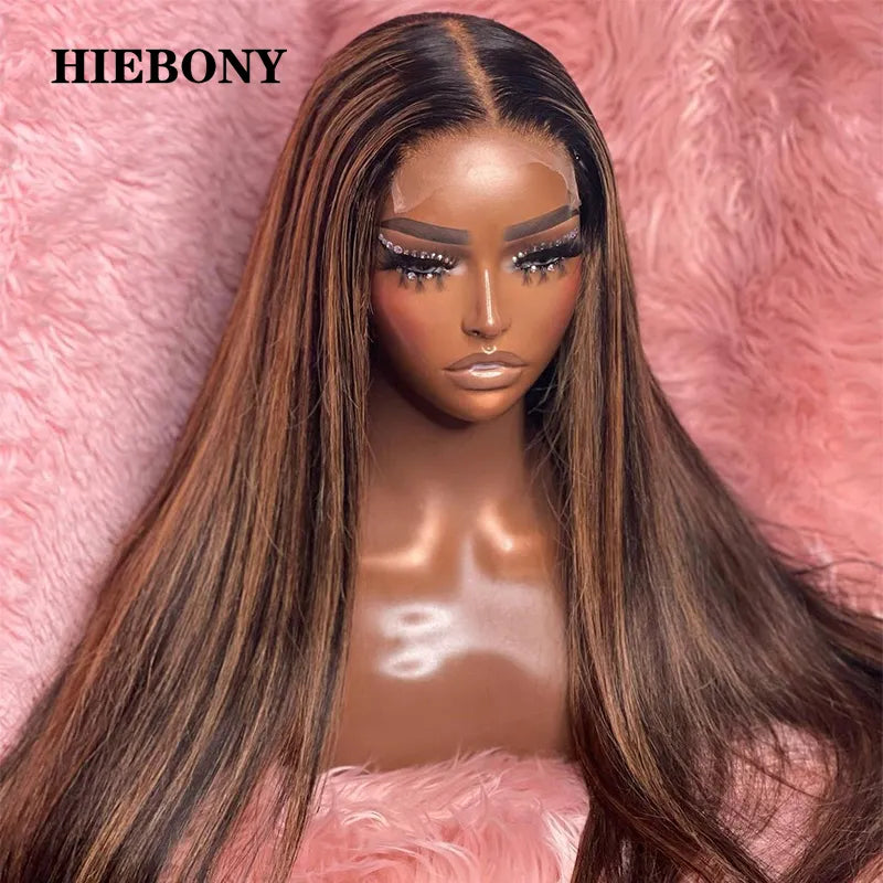 Highlight Straight Lace Front Wig Human Hair 250%
