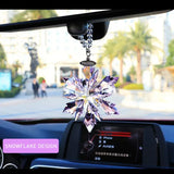 Car Styling Snowflake Crystal Pendant Car Ornament Modern