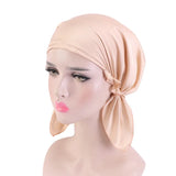 Muslim Women satin Turban Nightcap Hat Headscarves Cancer