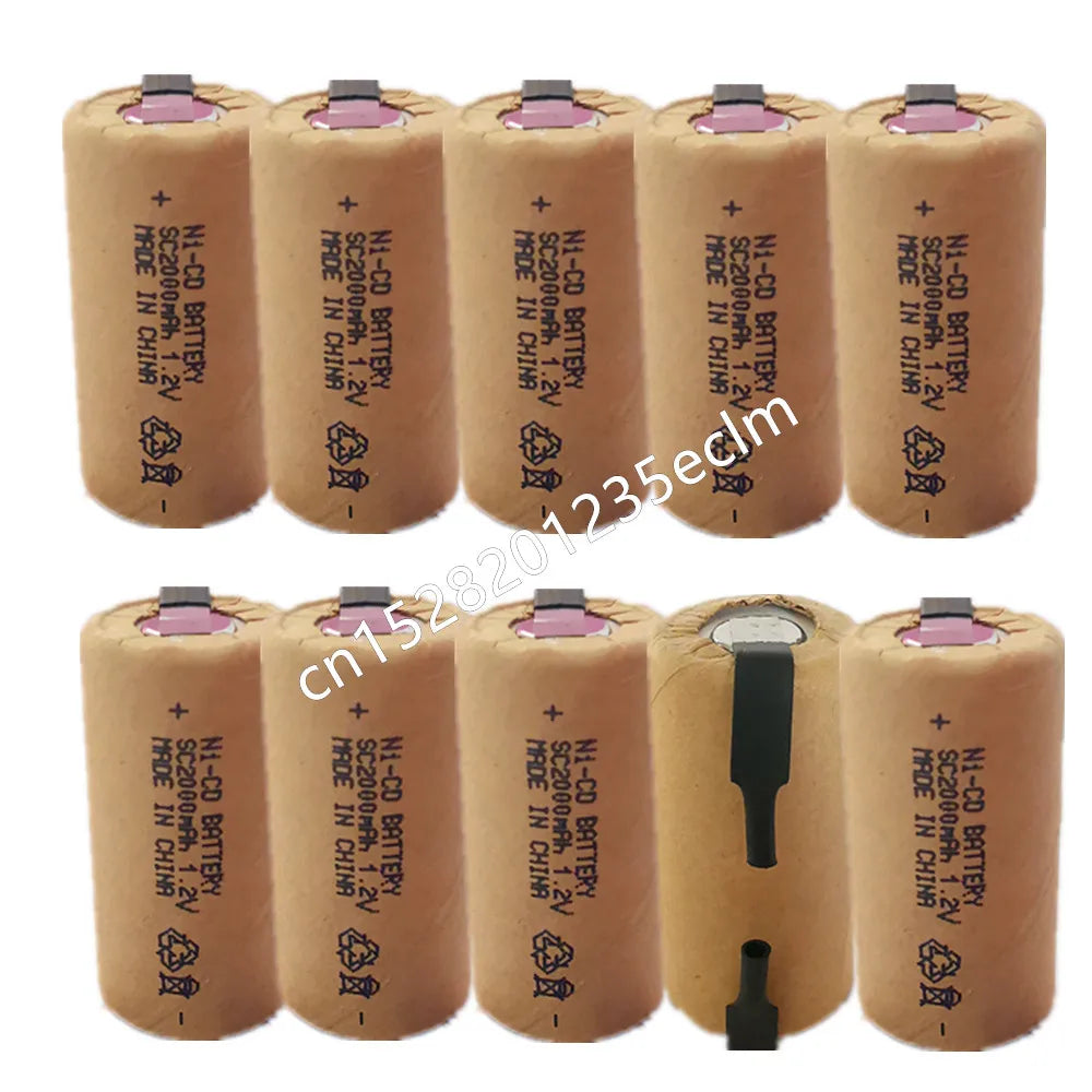 Ni-CD SC batteries 2000mAh high power Sub C