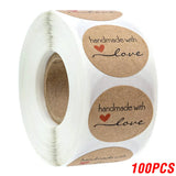 100500pcs Vintage Kraft Paper Stickers Scrapbook Gift Stationery