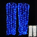 Silk LED Rainbow Dance Fans Women Belly