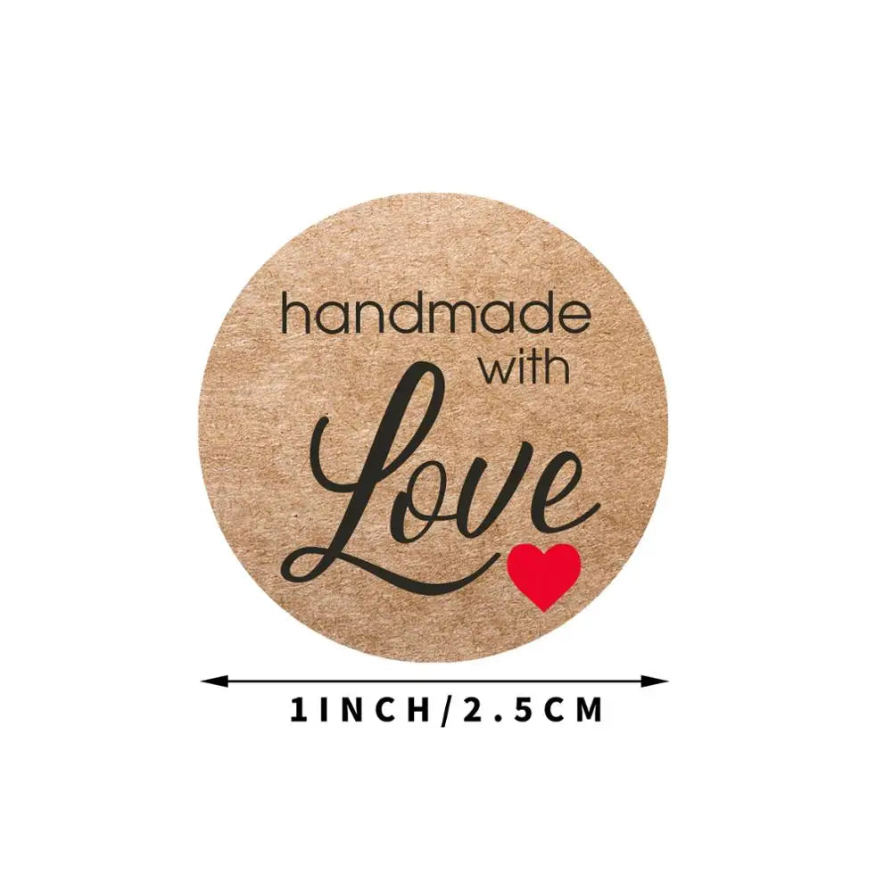 100500pcs Vintage Kraft Paper Stickers Scrapbook Gift Stationery