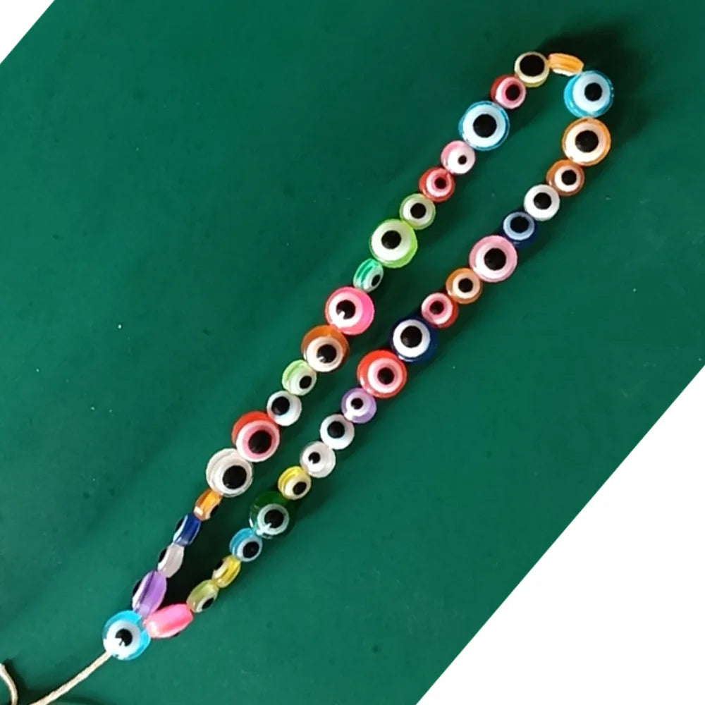2022 New Evil Eyes Multicolor Glazed Round Beaded