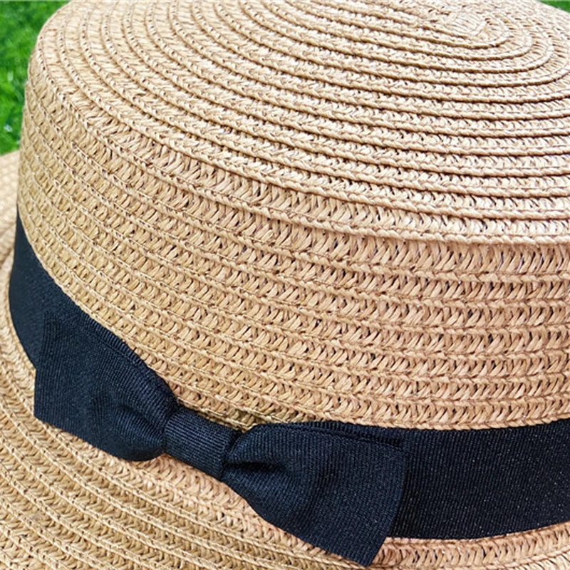 Summer New Women's Sun Hat Bucket cap Ribbon