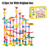 DIY Construction Marble Run Race Track Building Blocks