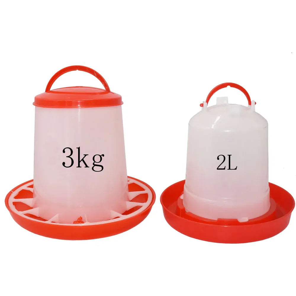 3 KG Chicken Drinker/Feeder Rooster Hen Drinking Cups