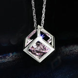 DSYCAR 1Pcs Car Pendant Crystals Cube Car Charms