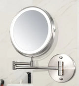 8 Inch Wall Mounted Bathroom Mirror Adjustable LED