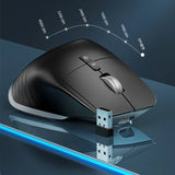KuWFi Rechargeable Wireless Mouse Silent Gaming Mouse 2.4G&Bluetooth