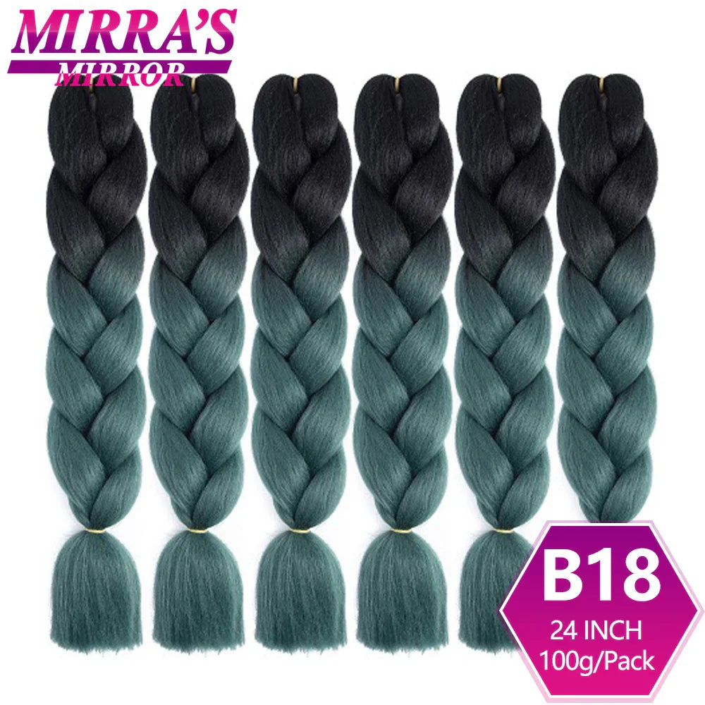 6 Bundle Braiding Hair 24 Inch Synthetic Jumbo