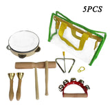 Log Percussion Instrument Set Toy Wooden Sand Hammer