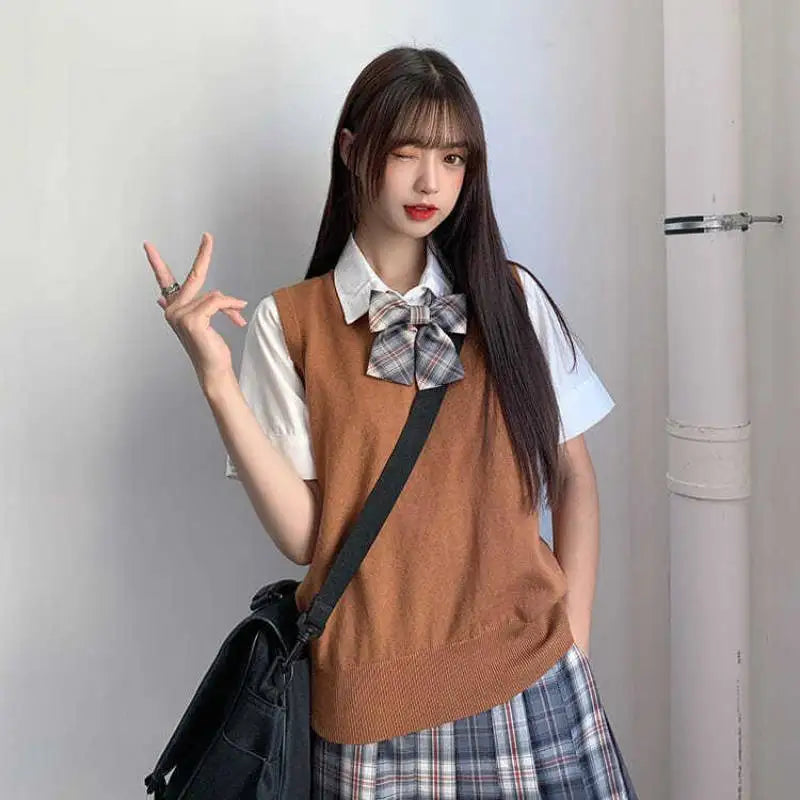 Cardigan Women Solid Oversize Harajuku Loose Sweaters Student Preppy Sweet Girl Cute Knitwear New All-match Soft школьная форма