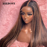 Highlight Straight Lace Front Wig Human Hair 250%
