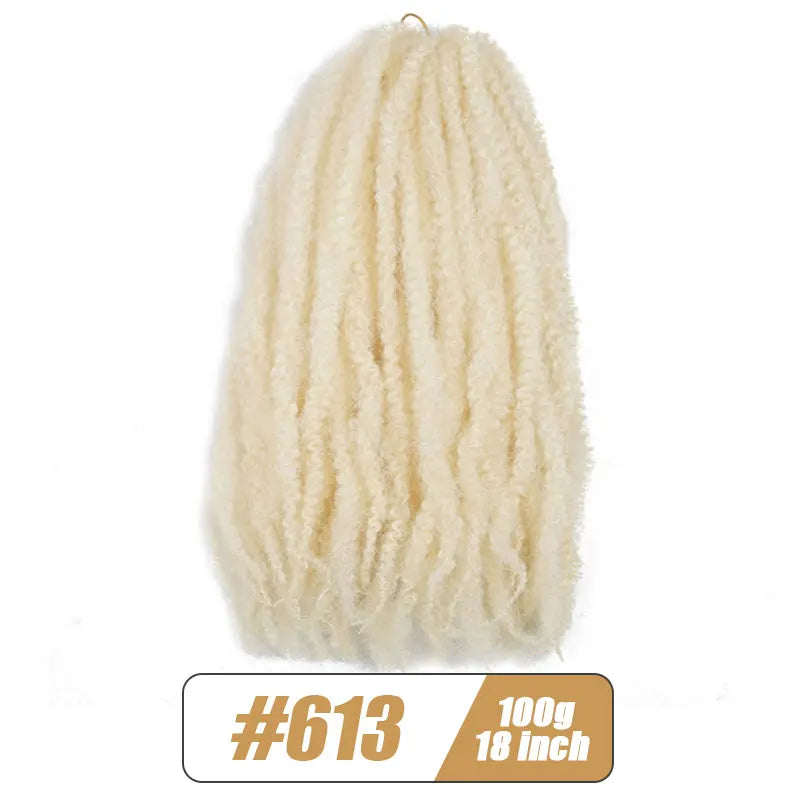 18inch Synthetic Afro Kinky Marley Braids Hair Soft