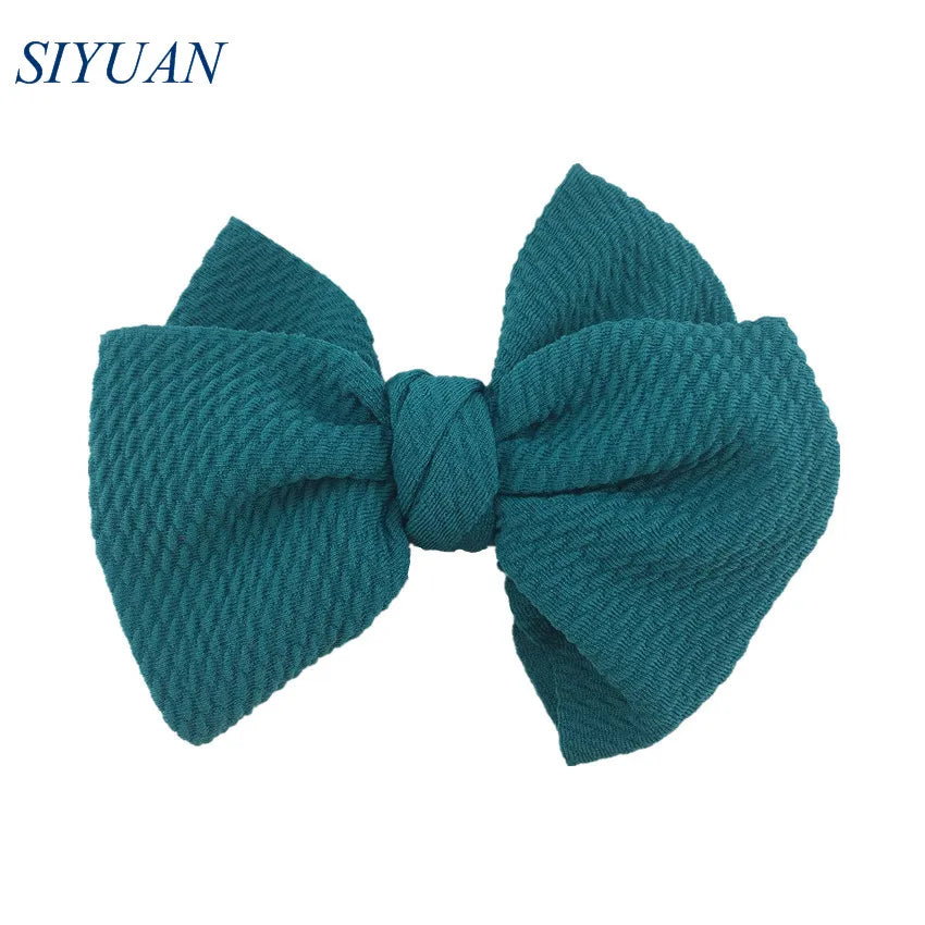 20pcs/lot High Quality 4.5'' Solid Seersucker Waffle Bow