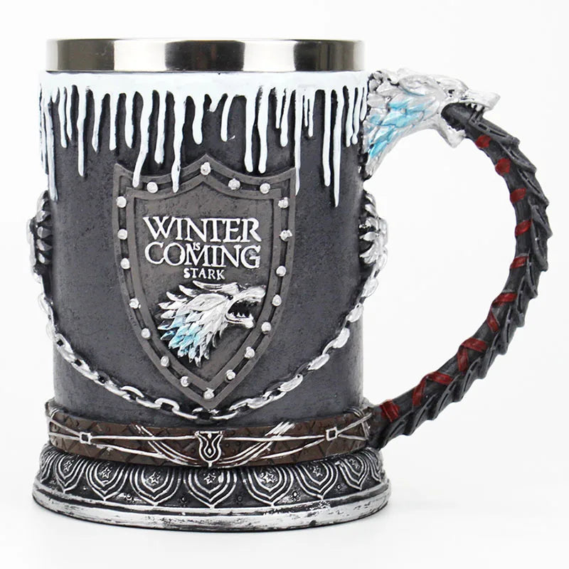 GOT Mug Goblet Stainless Steel Resin 3D Beer