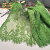3m/lot Width 40cm Eyelash Lace Trim Purple Green