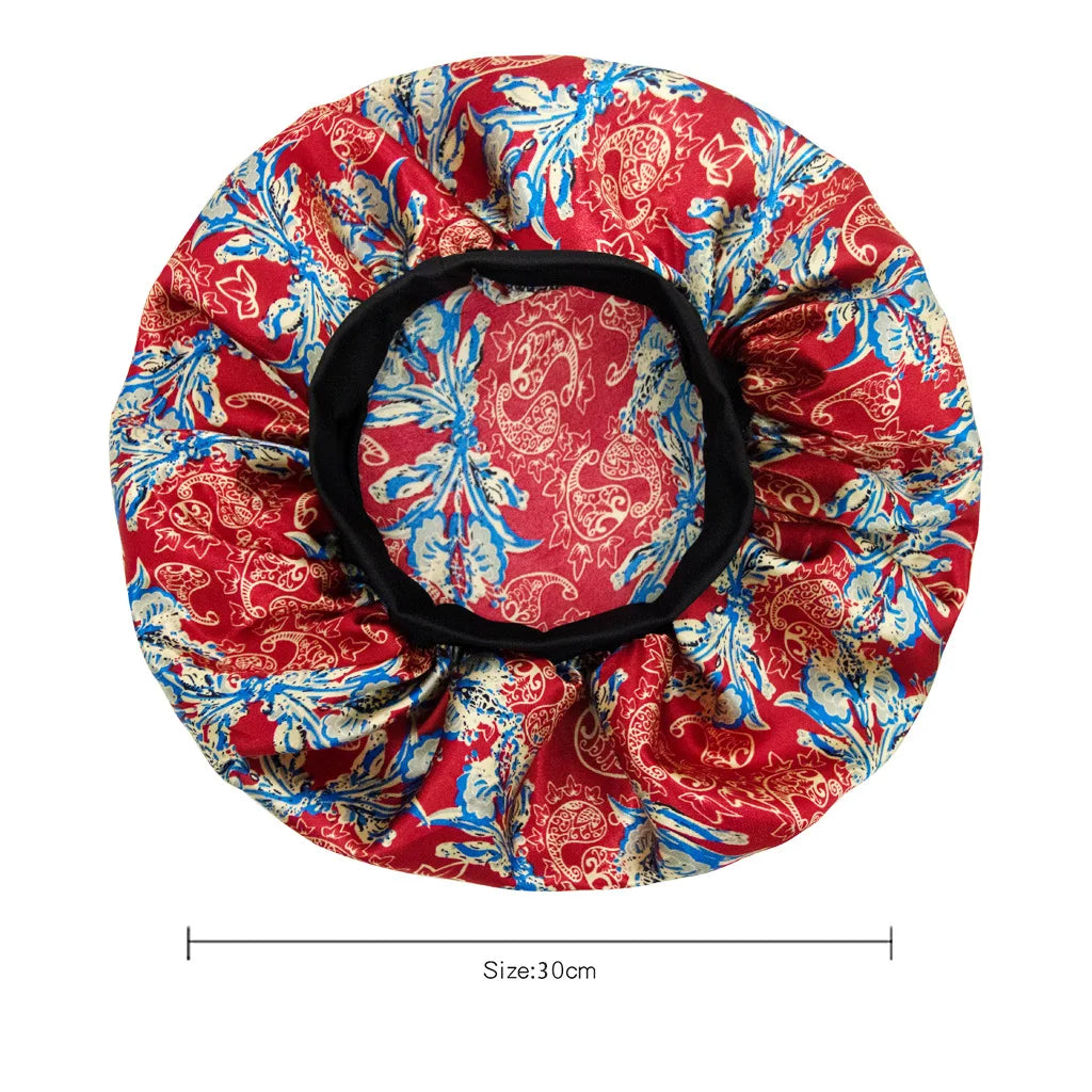 Multicolor Printed African Pattern Nightcap Set