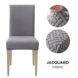 1/2/4/6pcs Dining Chair Cover Jacquard Spandex Slipcover Protector