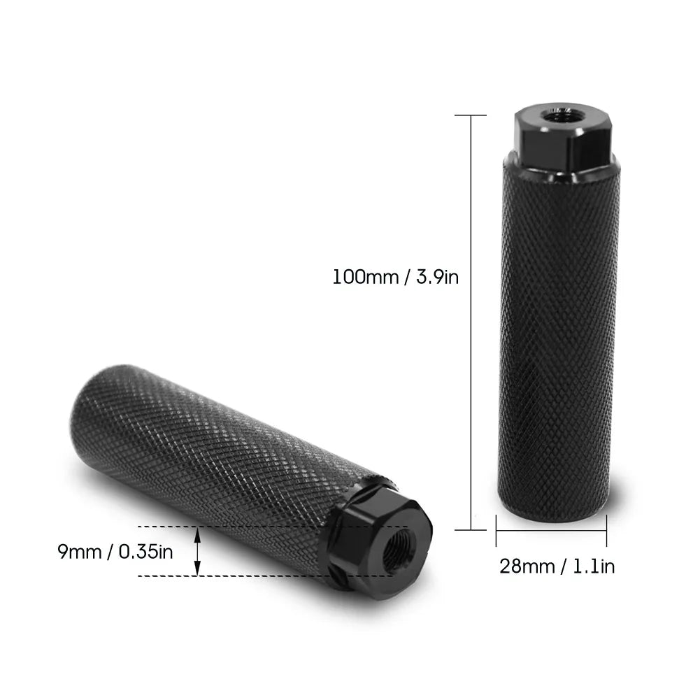 2x Alloy Bicycle Axle Pedal Stunt Pegs