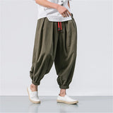 BOLUBAO Spring Men Loose Harem Pants Chinese Linen