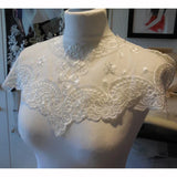 1 Pc Black Flower Neckline Collar Lace Applique