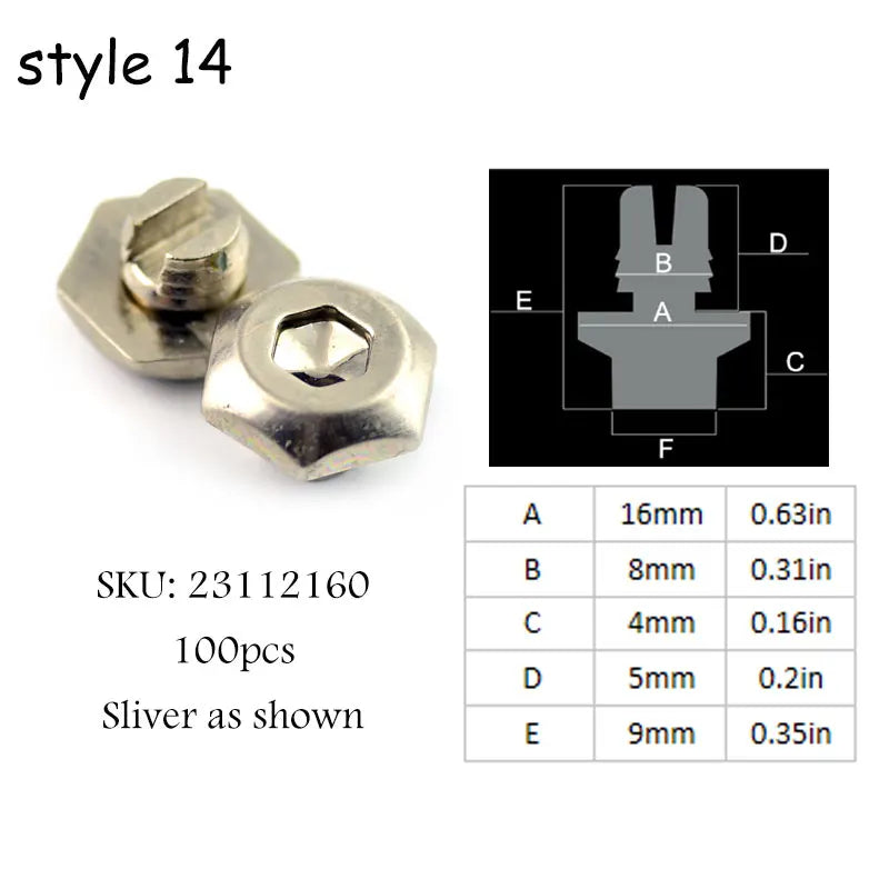 100pcs Various Sizes Wheel Rivets Nuts For Rim