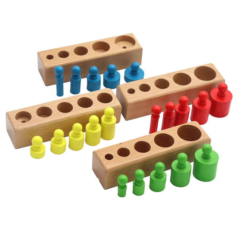 Montessori Cylinder Socket Puzzles Toy Baby Development Practice