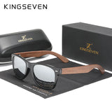 KINGSEVEN Women‘s Walnut Sunglasses Wood Polarized Men's Glasses Handmade UV400 Eye Protection Glasses Classical Driving Eyewear