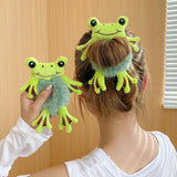 2pcs Plush Animal Scrunchie Set Elastic Hair tie