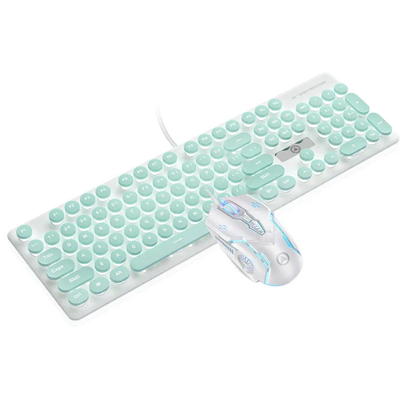 Retro Punk Gaming Keyboard and Mouse Headphone Combos