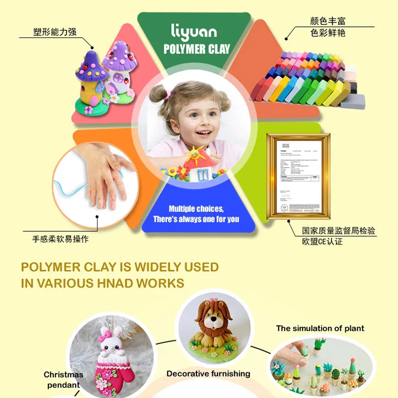 32 Color 3D Clay Plasticine Portable Box New