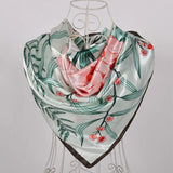 Spring And Autumn Female Satin Scarf,Big Square Scarves