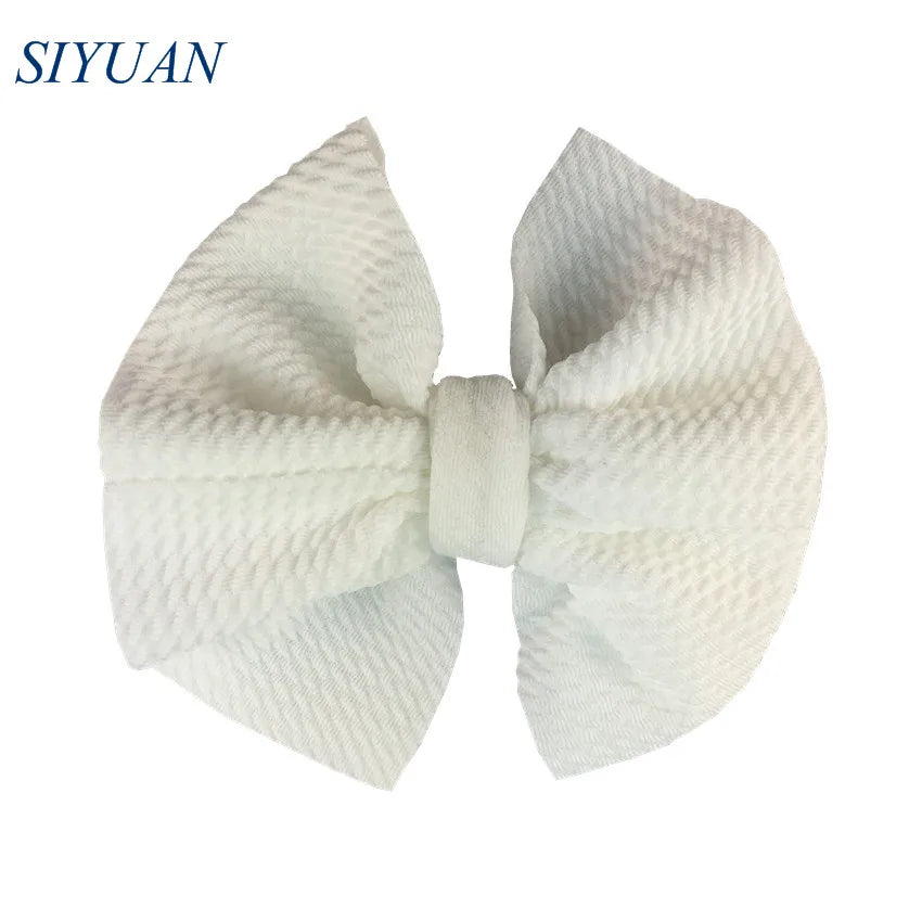 20pcs/lot High Quality 4.5'' Solid Seersucker Waffle Bow