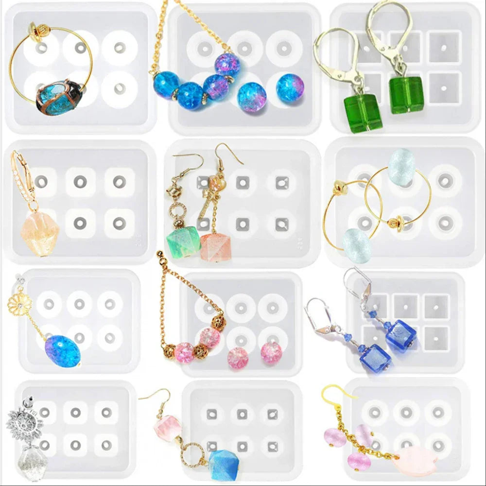 Round Square Faceted & Oval Beads Silicone Casting