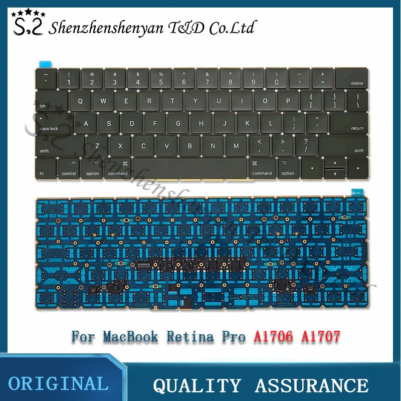 New A1706 A1707 US/UK/Spanish/Korean/French Keyboard For Macbook Pro