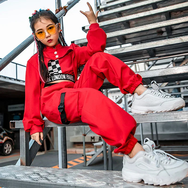 Girls Street Dance Wear Clothes Jazz Dancing Costumes