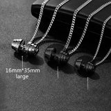 dumbbel necklace male Couple necklace pendant stainless steel