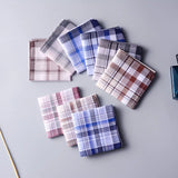 10Pcs Square Plaid Stripe Pocket for Wedding Party