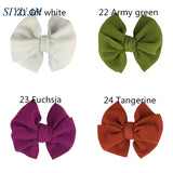 20pcs/lot High Quality 4.5'' Solid Seersucker Waffle Bow