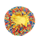 Women's Satin African Pattern Sleeping Hat Elastic Band