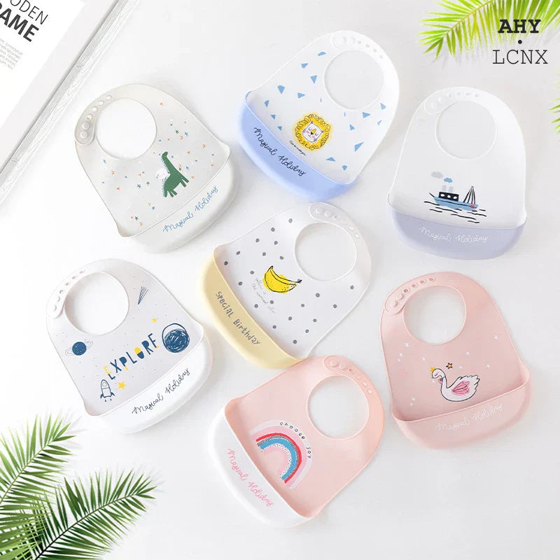 Soft Silicone Baby Bibs Boys Girls Stuff Waterproof