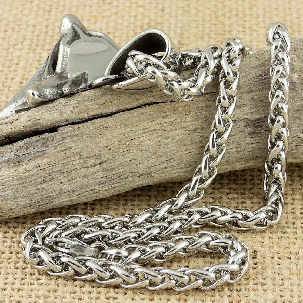 53*43mm Stainless Steel the Wizard wolf head pendant