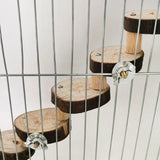 Hamster Wooden Ladder Toy Climbing Stairs Birds Parrot