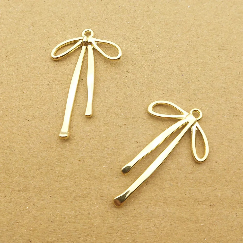 10pcs Bow Charm for Jewelry Making Craft Supplies