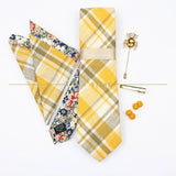 5 PCS Luxury Cotton Patchwork 7cm Tie Set