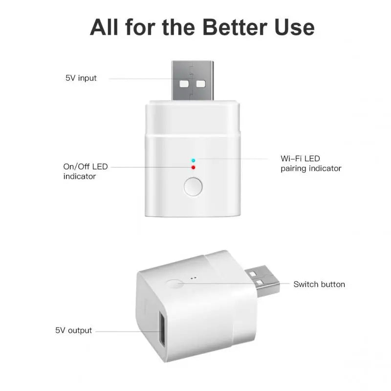 SONOFF Micro 5V USB Adapter Wifi Socket Smart